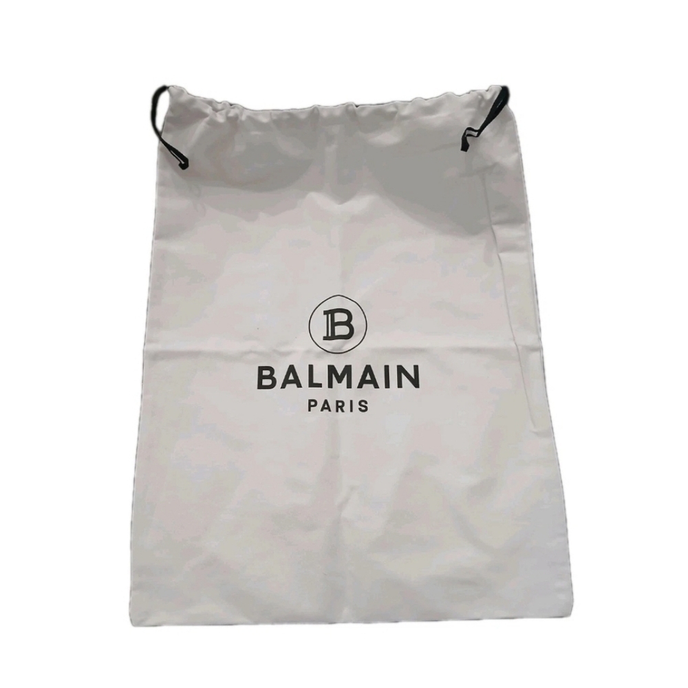 Balmain Paris Circle B White Logo Dust Bag Storage Cover Drawstring Bag Medium